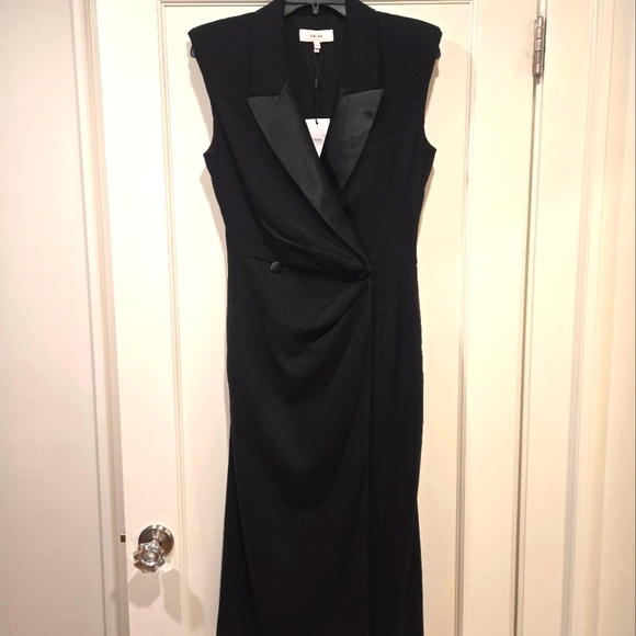 Reiss Amari Fitted Double Breasted Midi Dress Size 6 - Picture 5 of 8